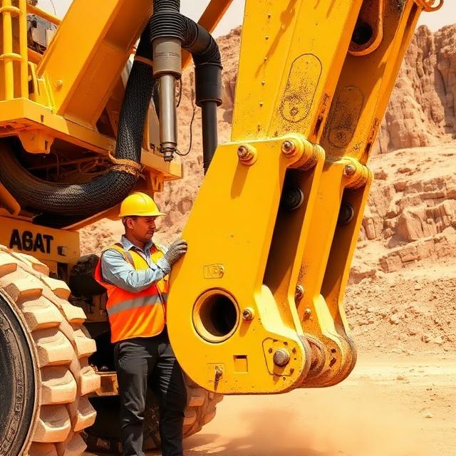 Heavy equipment maintenance at Jarda site